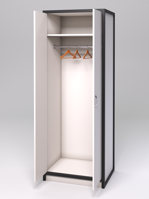Шкаф офисный для одежды глубокий ШО-32 "СТРОНГ" в стиле ЛОФТ Белый