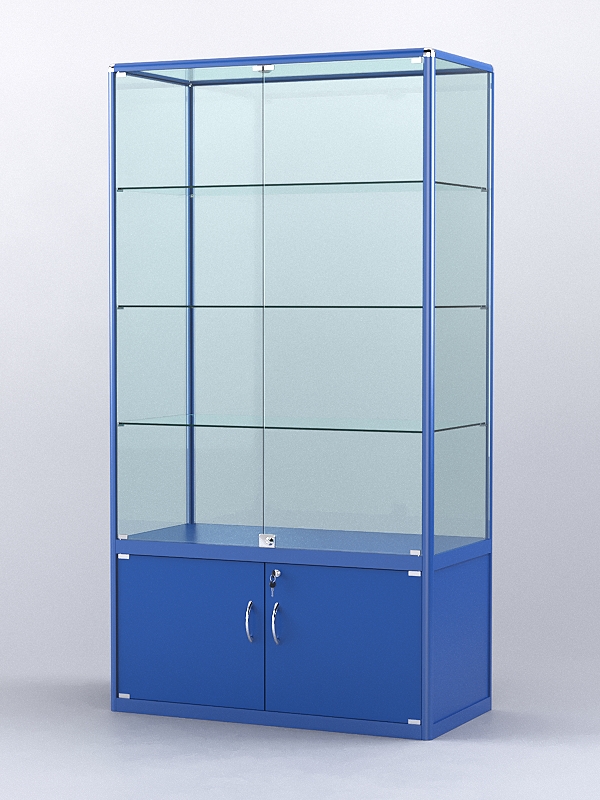 Витрина "АЛПРО" №2-500-2 (задняя стенка - стекло) Синий