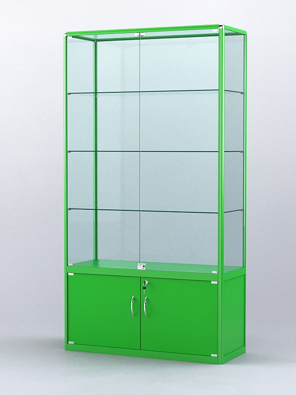 Витрина "АЛПРО" №2-400-2 (задняя стенка - стекло) Зеленый