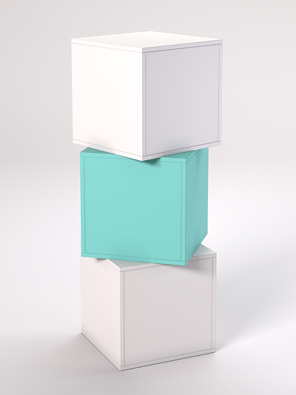 Комплект демонстрационных кубов №1 Белый и Тиффани Аква