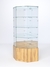 Витрина стеклянная "ИСТРА" угловая №116 пятигранная (без дверки, задние стенки - зеркало) Дуб Золотистый