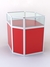 Прилавок из профиля угловой шестигранный №2 (без дверок) Красный 0149 BS