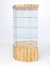 Витрина стеклянная "ИСТРА" угловая №114 пятигранная (без дверки, задние стенки - зеркало) Дуб Золотистый
