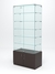 Витрина стеклянная "ИСТРА" №505 (с дверками, задняя стенка - стекло)  Дуб Венге
