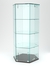 Витрина "ИСТРА" настольная шестигранная №5 (закрытая, задние стенки - стекло)  Дуб Венге