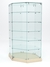 Витрина стеклянная "ИСТРА ХИТ ПРОДАЖ" №513 (с дверкой,  задняя стенка - стекло) Крем Вайс