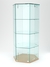 Витрина "ИСТРА" настольная шестигранная №5 (закрытая, задние стенки - стекло)  Бук Бавария