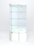 Витрина стеклянная "ИСТРА" угловая №14 пятигранная (с дверкой, задние стенки - зеркало) Белый