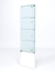 Витрина стеклянная "ИСТРА" угловая №5-У трехгранная (с дверками, бока - стекло) Белый