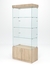 Витрина стеклянная "ИСТРА" №101 (без дверок, задняя стенка - стекло)  Дуб Сонома