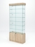 Витрина стеклянная "ИСТРА" №31 (с дверками, задняя стенка - стекло)  Дуб Сонома