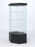 Витрина стеклянная "ИСТРА" угловая №117 шестигранная (без дверки, задние стенки - стекло) Черный