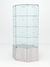 Витрина стеклянная "ИСТРА" угловая №18 шестигранная (с дверкой, задние стенки - стекло) Ясень Анкор U31104
