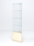 Витрина стеклянная "ИСТРА" угловая №105-У трехгранная (без дверок, бока - стекло) Крем Вайс