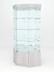Витрина стеклянная "ИСТРА" угловая №19 шестигранная (с дверкой, задняя стенка - зеркало) Ясень Анкор U31104