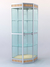 Витрина "УГЛОВАЯ" №7 (закрытая, задняя стенка - стекло) метровая Кокоболо натуральный Н3012 ST22