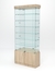 Витрина стеклянная "ИСТРА" №32 (с дверками, задняя стенка - зеркало)  Дуб Сонома