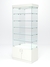 Витрина стеклянная "ИСТРА" №603 (без дверок, задняя стенка - зеркало)  Белый