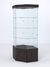 Витрина стеклянная "ИСТРА" угловая №117 шестигранная (без дверки, задние стенки - стекло) Грейвуд