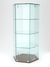 Витрина "ИСТРА" настольная шестигранная №5 (закрытая, задние стенки - стекло)  Орех