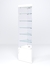 Витрина стеклянная "ИСТРА" угловая №603-У трехгранная (без дверок, бока - зеркало) Белый
