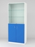 Витрина для аптек №3-1 задняя стенка ДВП Белый-Делфт голубой
