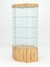 Витрина стеклянная "ИСТРА" угловая №17 шестигранная (с дверкой, задние стенки - стекло) Дуб Золотистый