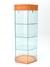 Витрина "ИСТРА" настольная шестигранная №5-1 с фризом (закрытая, задняя стенка - стекло)  Вишня
