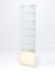 Витрина стеклянная "ИСТРА" угловая №605-У трехгранная (без дверок, бока - стекло) Крем Вайс