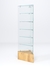 Витрина стеклянная "ИСТРА" угловая №609-У трехгранная (без дверок, бока - стекло) Дуб Золотистый