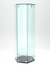 Витрина "ИСТРА" настольная шестигранная №10 (закрытая, задние стенки - стекло)  Дуб Венге