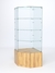 Витрина стеклянная "ИСТРА" угловая №115 пятигранная (без дверки, задние стенки - стекло) Дуб Золотистый