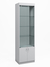 Витрина №1-2-600 (с дверками, задняя стенка - стекло) Серый