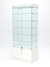 Витрина стеклянная "ИСТРА" №501 (с дверками, задняя стенка - стекло)  Белый