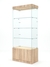 Витрина стеклянная "КРИСТАЛЛ" №101 (без дверок, задняя стенка - стекло) Дуб Сонома