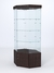 Витрина стеклянная "ИСТРА" угловая №117 шестигранная (без дверки, задние стенки - стекло) Дуб Венге