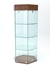 Витрина "ИСТРА" настольная шестигранная №5-1 с фризом (закрытая, задняя стенка - стекло)  Орех