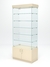 Витрина стеклянная "ИСТРА" №601 (без дверок, задняя стенка - стекло)  Крем Вайс