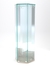 Витрина "ИСТРА" настольная шестигранная №11 (закрытая, задняя стенка - зеркало)  Дуб Сонома