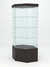 Витрина стеклянная "ИСТРА" угловая №17 шестигранная (с дверкой, задние стенки - стекло) Грейвуд