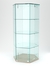 Витрина "ИСТРА" настольная шестигранная №5 (закрытая, задние стенки - стекло)  Дуб Сонома