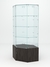 Витрина стеклянная "ИСТРА" угловая №18 шестигранная (с дверкой, задние стенки - стекло) Грейвуд