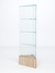 Витрина стеклянная "ИСТРА" угловая №2ХП-У трехгранная (без дверок, бока - стекло) Дуб Сонома