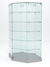 Витрина стеклянная "ИСТРА ХИТ ПРОДАЖ" №513 (с дверкой,  задняя стенка - стекло) Серый