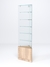 Витрина стеклянная "ИСТРА" угловая №605-У трехгранная (без дверок, бока - стекло) Дуб Сонома