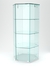 Витрина "ИСТРА" настольная шестигранная №5 (закрытая, задние стенки - стекло)  Белый