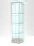 Витрина "ИСТРА" настольная шестигранная №9 (закрытая, задняя стенка - стекло)  Дуб Сонома