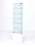 Витрина стеклянная "ИСТРА" угловая №505-У трехгранная (с дверками, бока - стекло) Белый