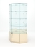 Витрина стеклянная "ИСТРА" угловая №20 шестигранная (с дверкой, задние стенки - зеркало) Крем Вайс