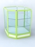 Прилавок из профиля угловой шестигранный №4 (без дверок) Белый + Лайм